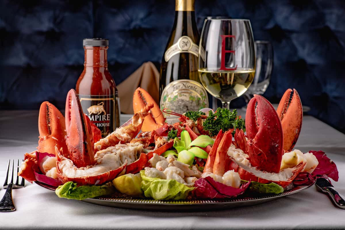 Empire Steak House Hawaii, Waikiki Beach, Honolulu, Hawaii fine dining, steak, USDA Prime on Hawaii, seafood platter, special occasions, private events, date night in Hawaii.
