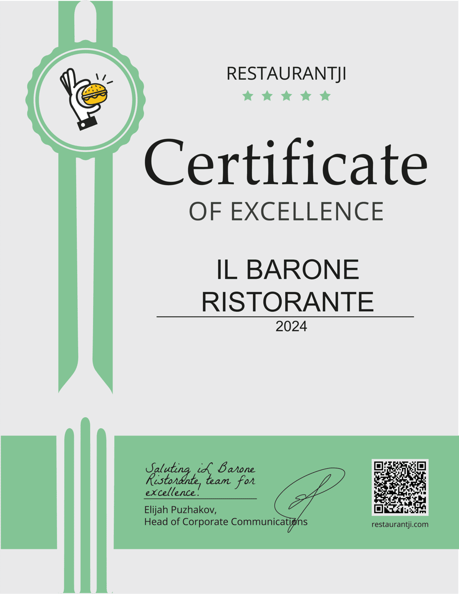 Certificate of Excellence