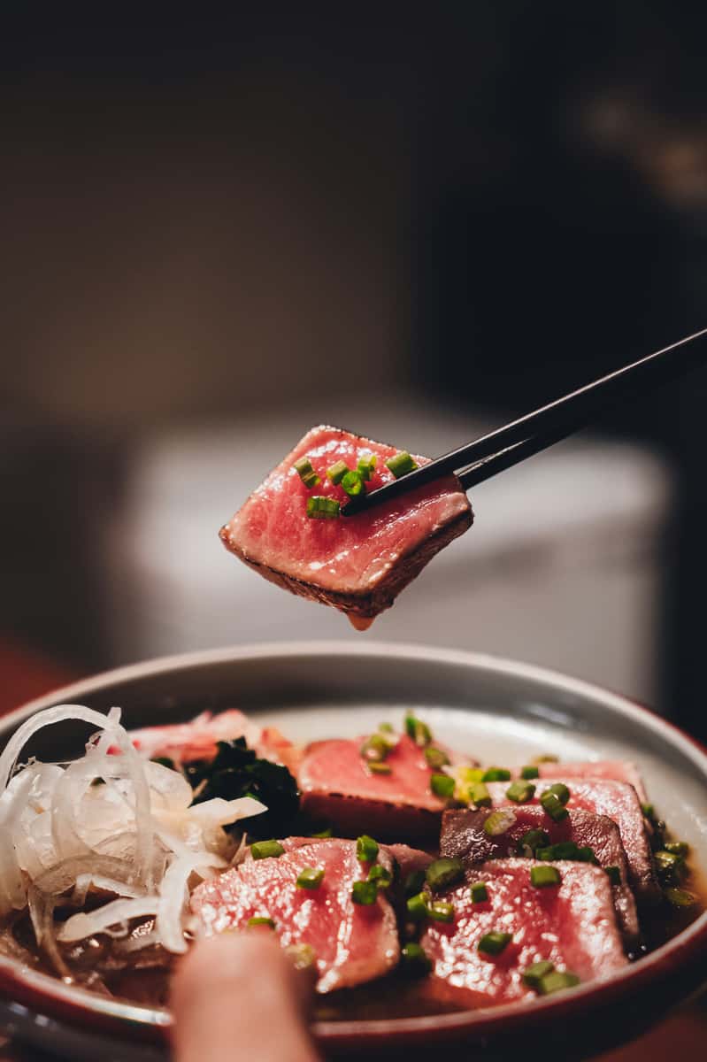 Juicy Japanese meat elegantly cooked to perfection