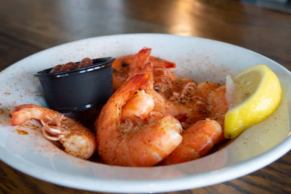 Peel n' Eat Boiled Shrimp with Cocktail Sauce