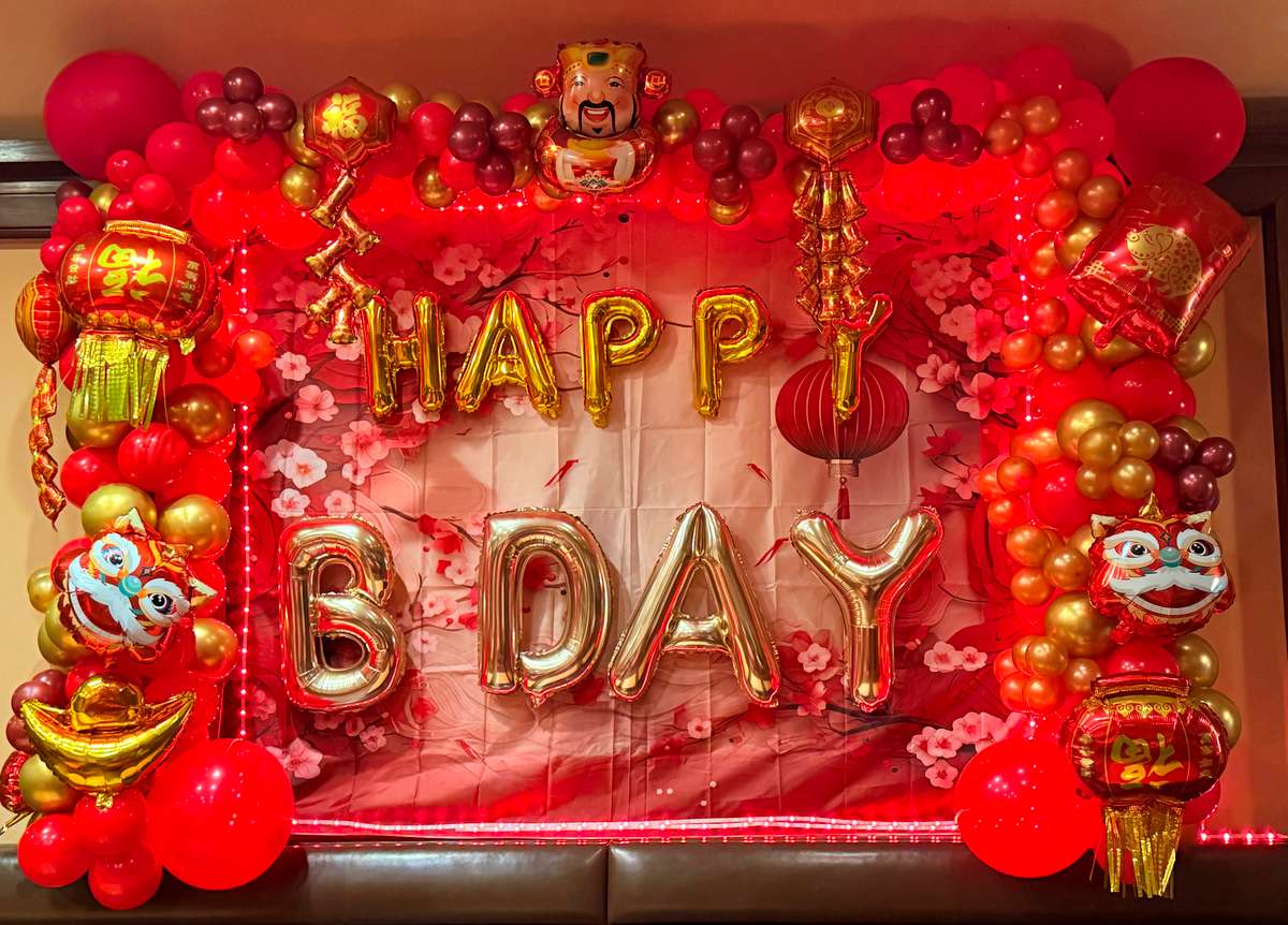 Chinese Theme Birthday Wall