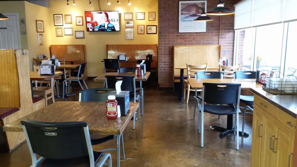Restaurant interior with seating