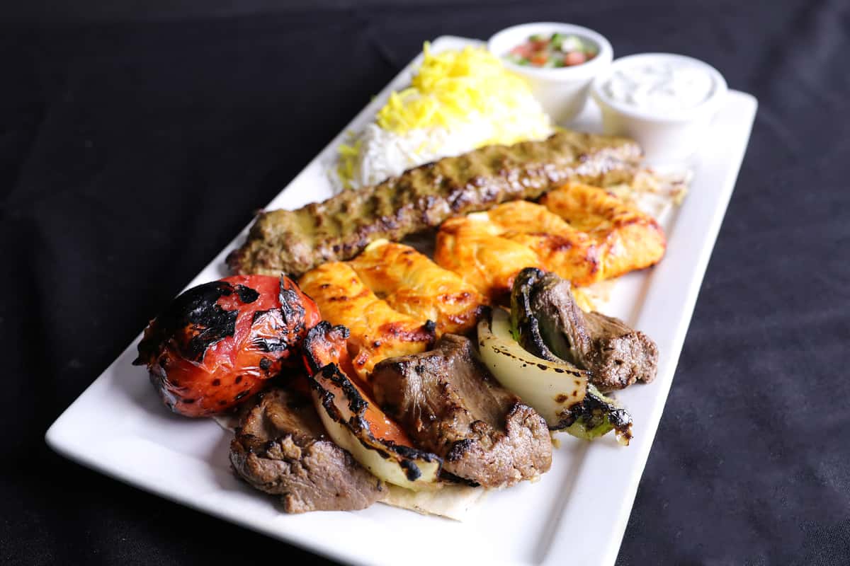 Kabob Sampler Platter Dinner Port Restaurant and Bar