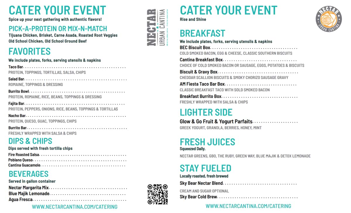 Catering Menu