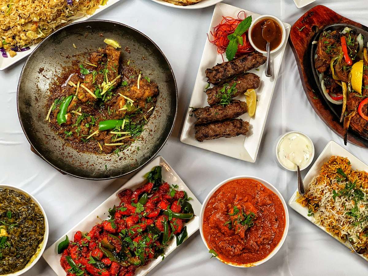 table of indian food