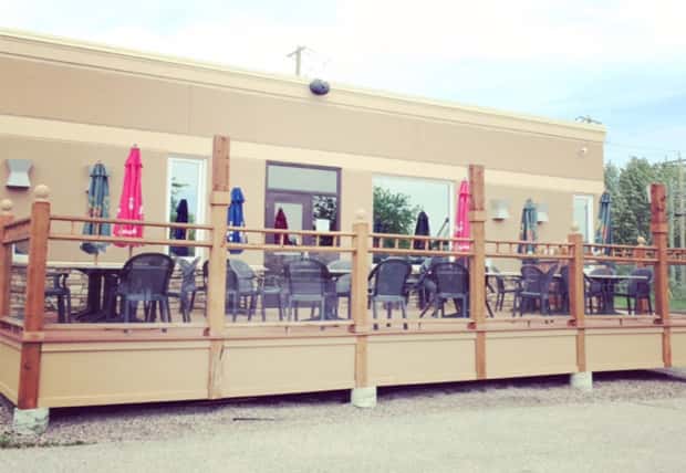 outdoor deck area for dining