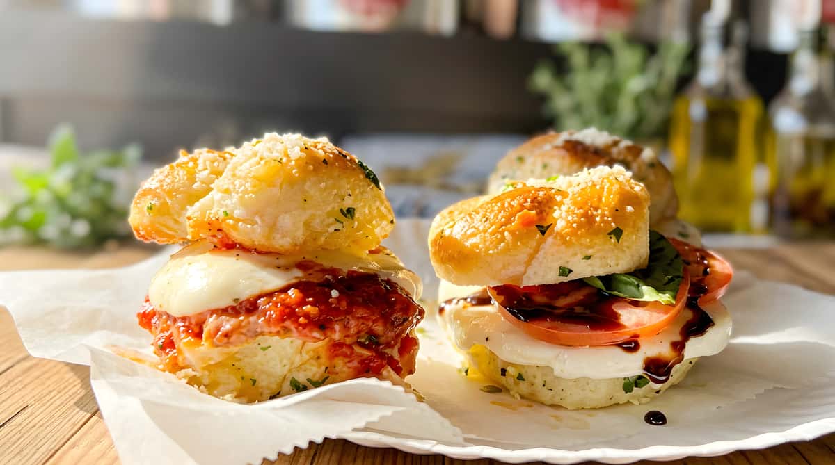 Two garlic knot sliders