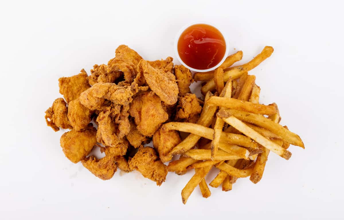 chicken tenders and fries