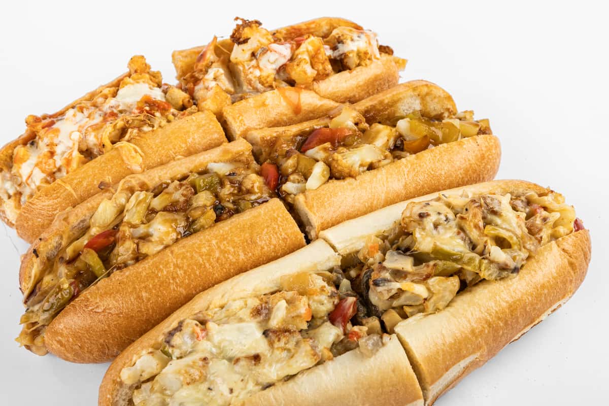 three varieties of hoagies