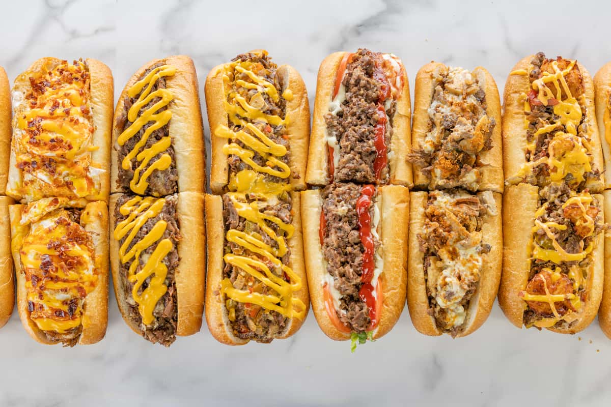 variety of hoagies
