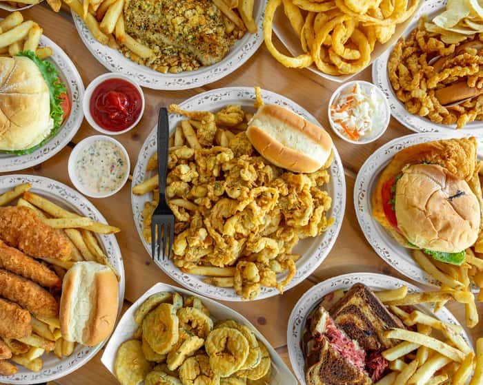 array of food