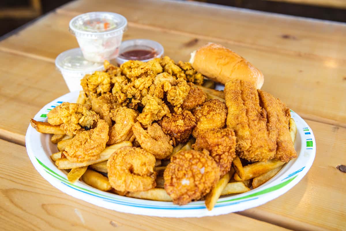 Fisherman's Platter Food Menu The Beach Plum Seafood Restaurant in NH