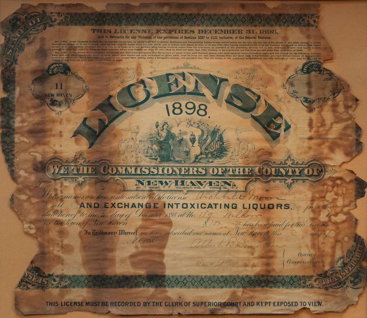Old liquor license
