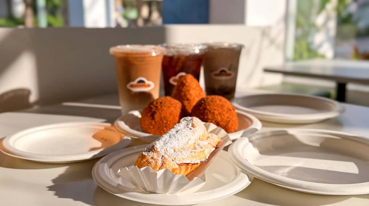 pastry and drinks