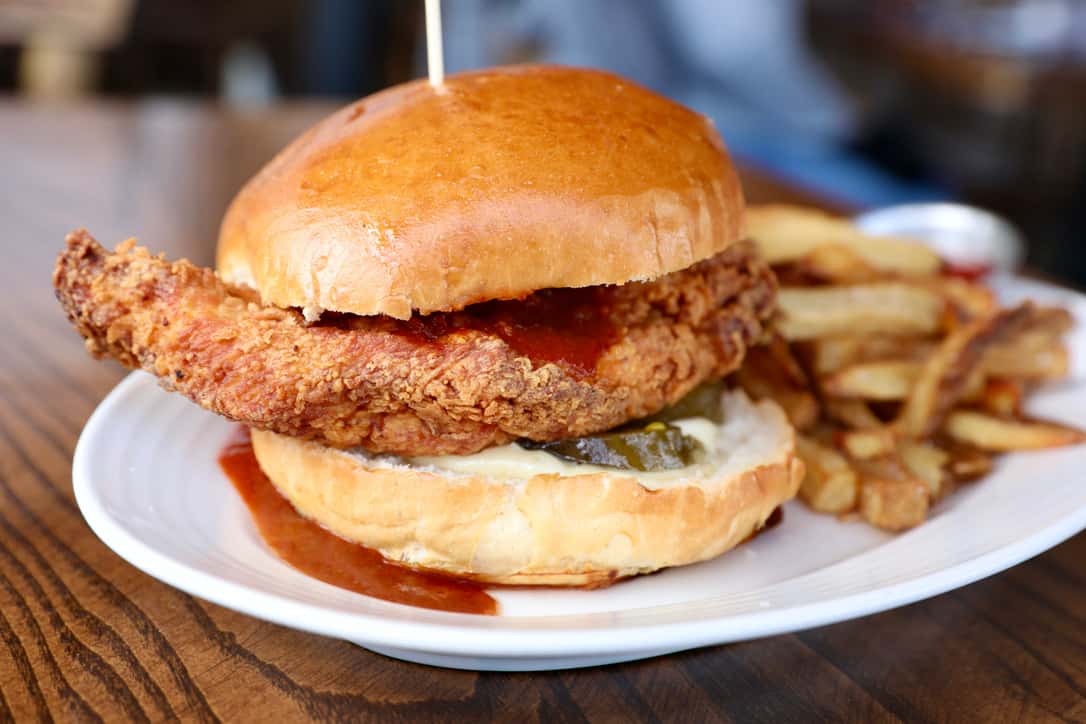 "Nashville Hot" Fried Chicken Sandwich* Lunch Salt Factory Pub