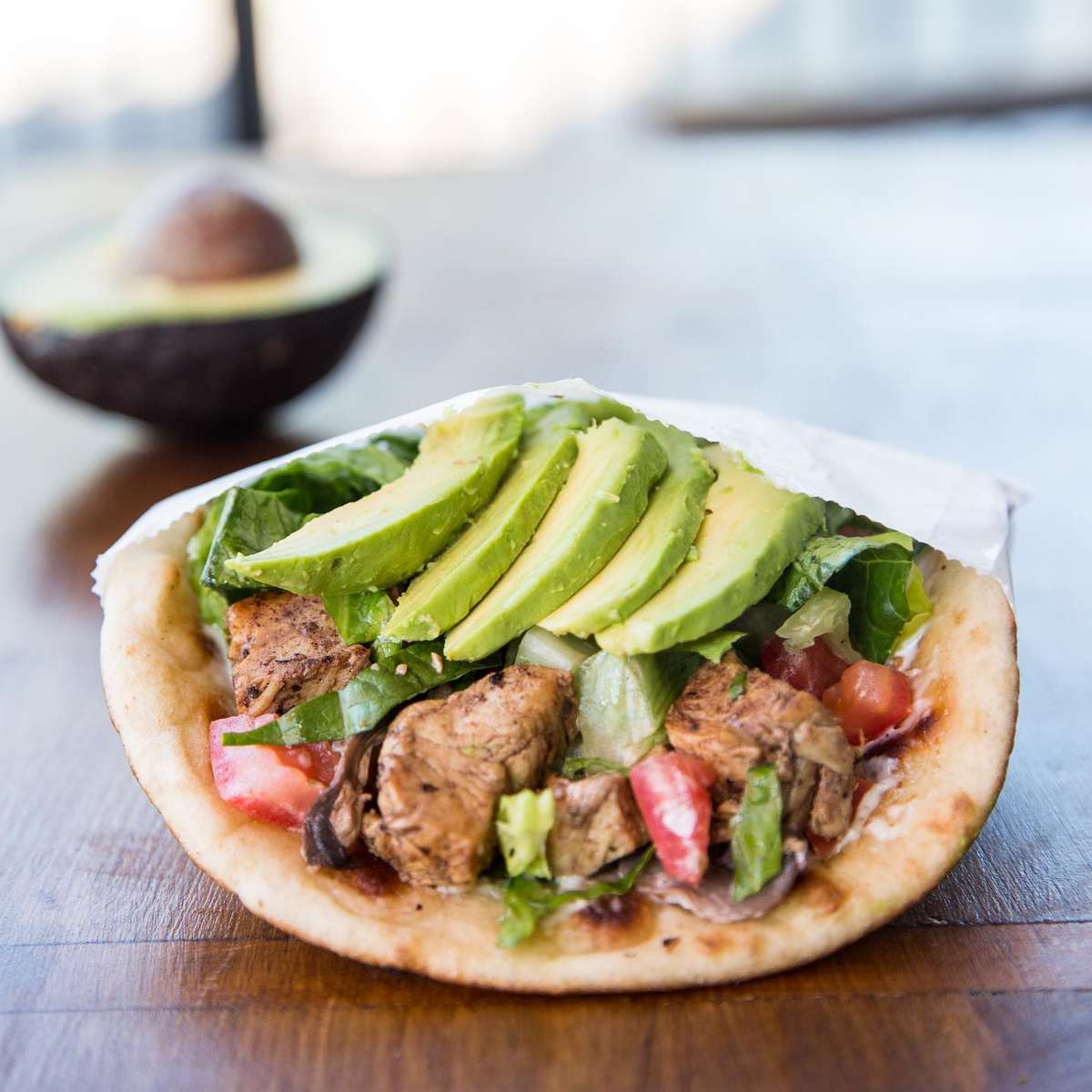 chicken pita + avocado