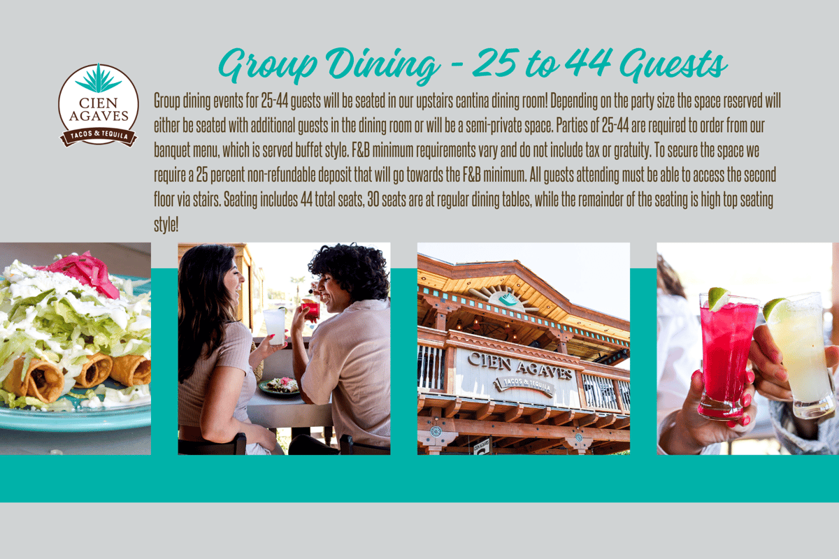Group Dining - Old Town Scottsdale - Cien Agaves - Mexican Restaurant in AZ