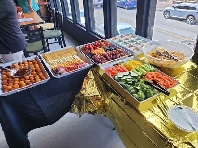 Catering platters and set up