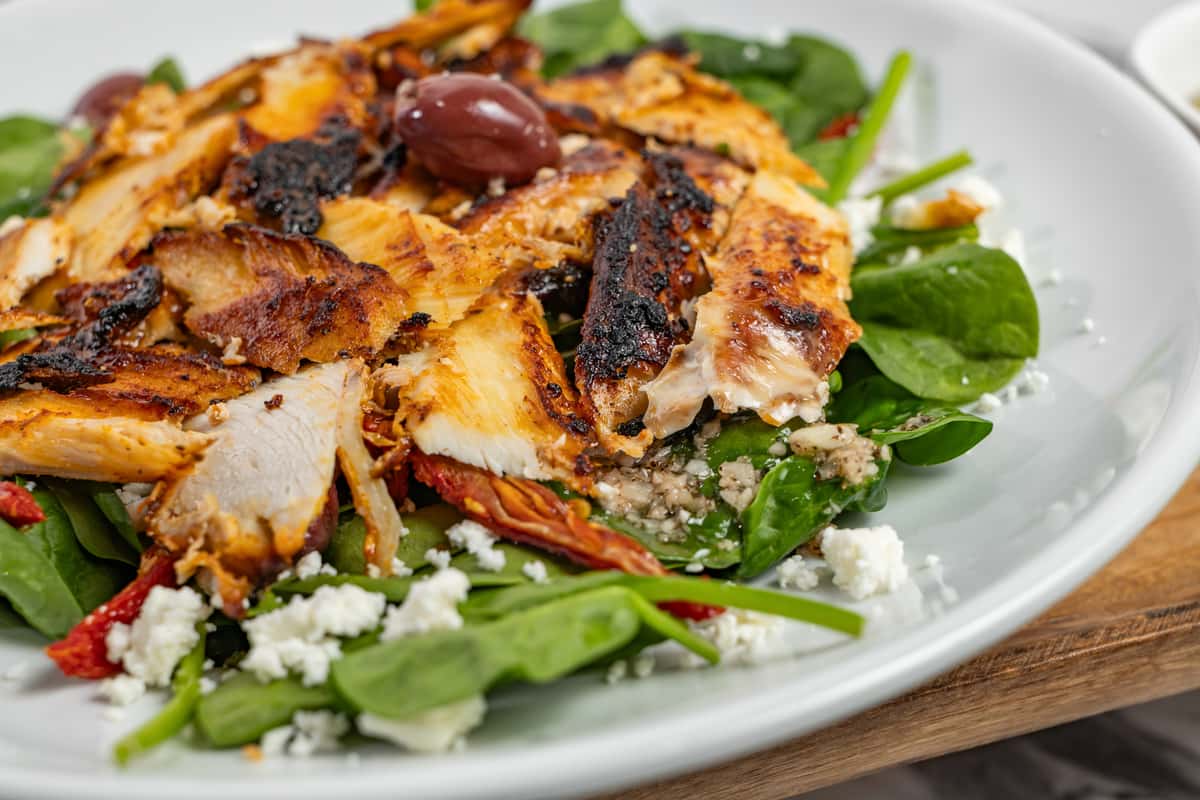 chicken spinach salad
