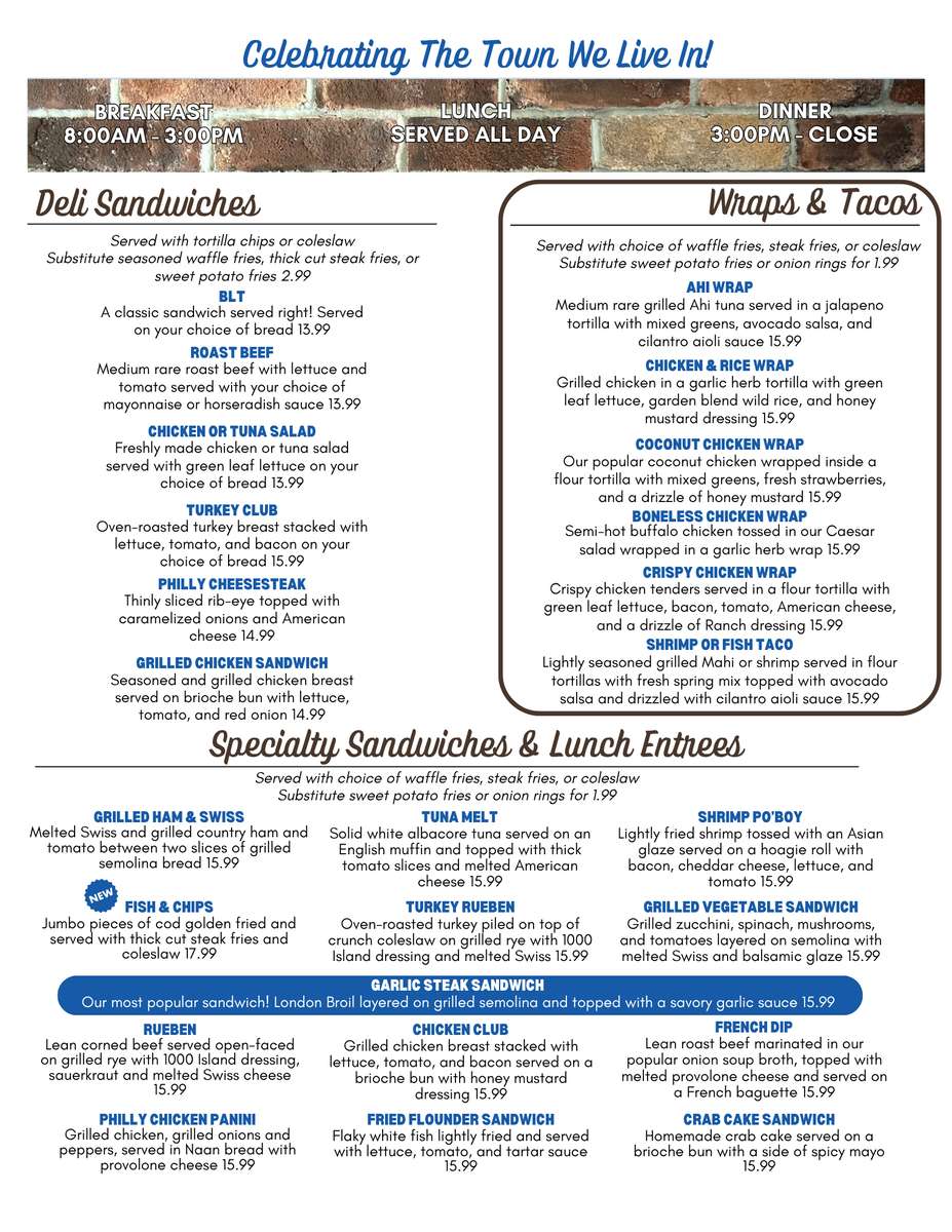 lunch entrees