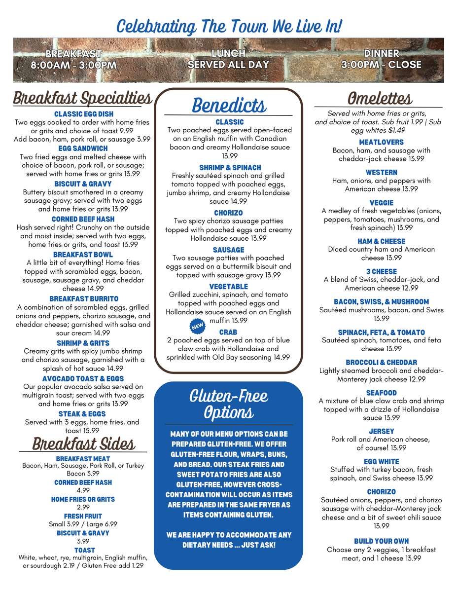 Breakfast Menu Page 1