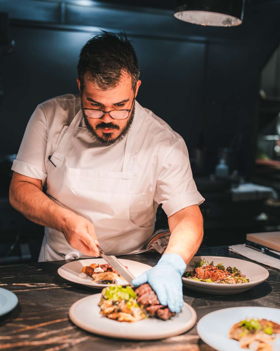 Chef preparing a meal
