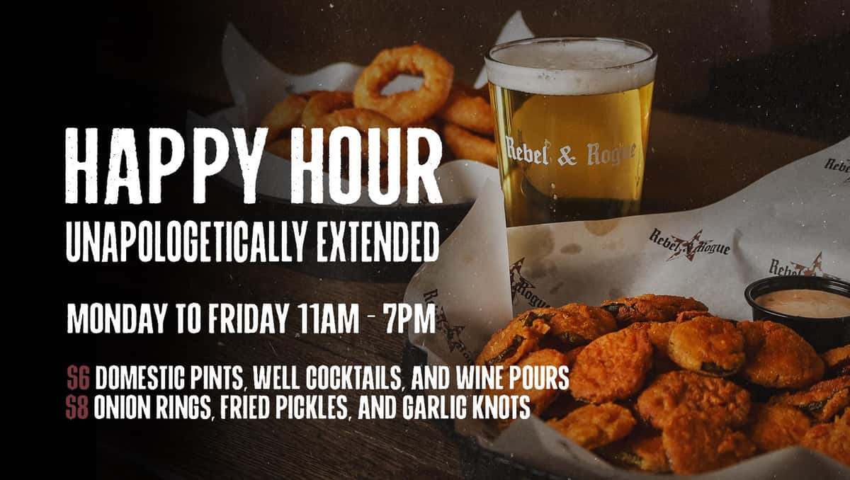 Happy hour info