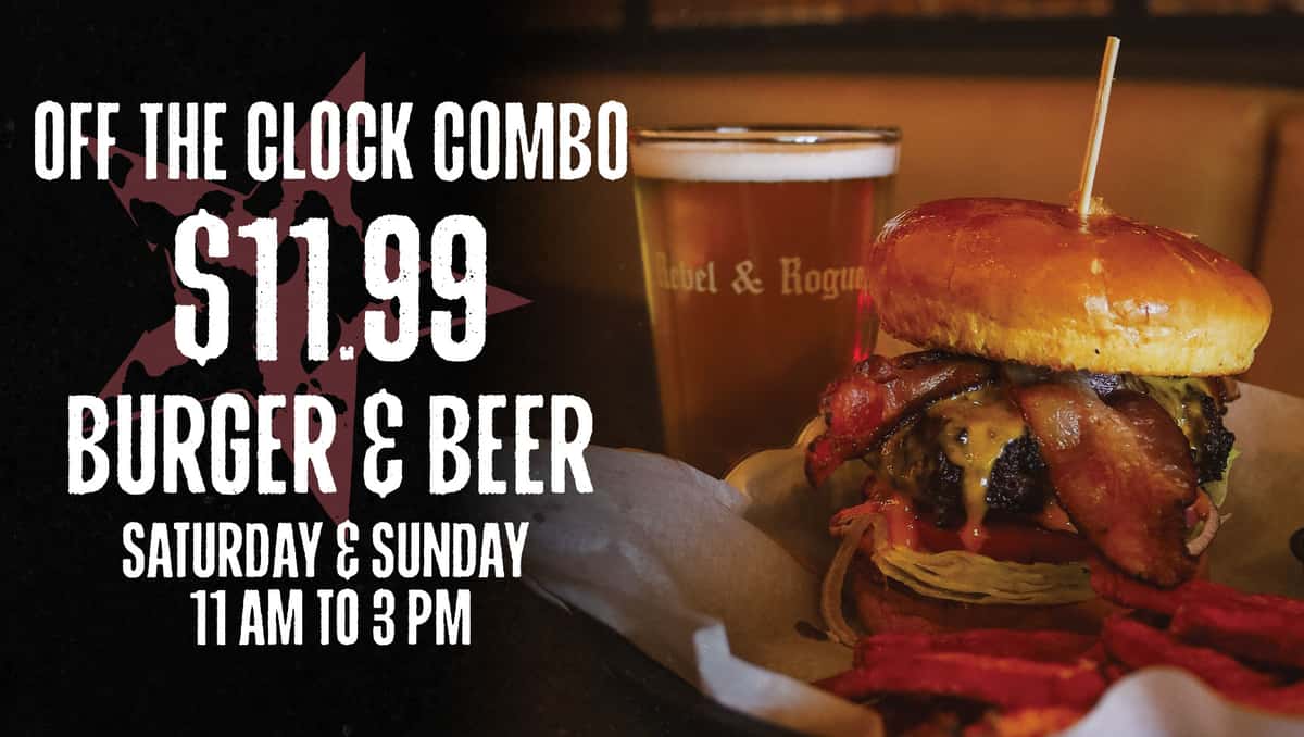 saturday sunday special 11am-3pm burger and beer 11.99
