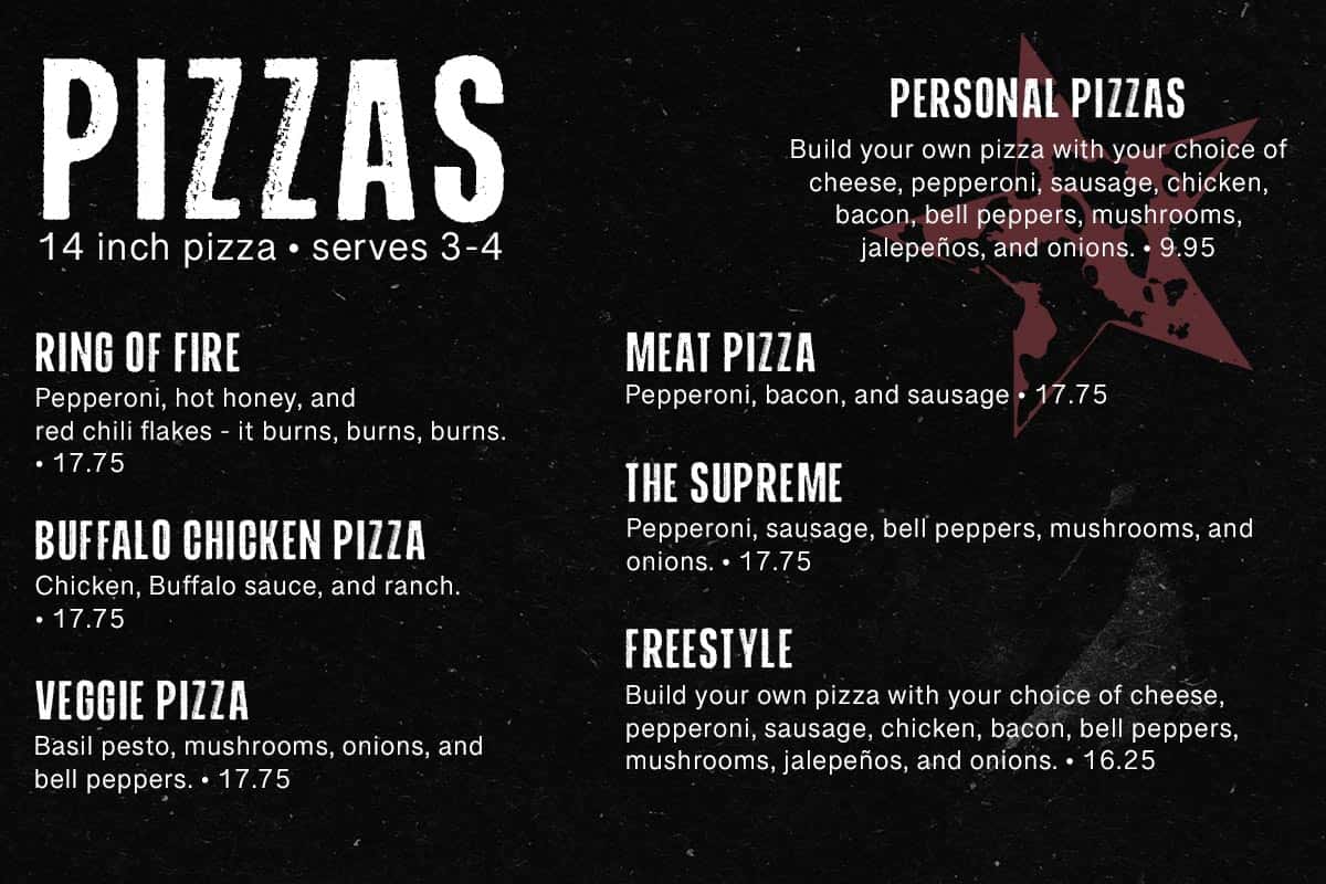 pizza menu