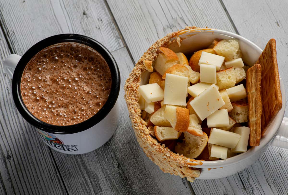 warm drink and dessert