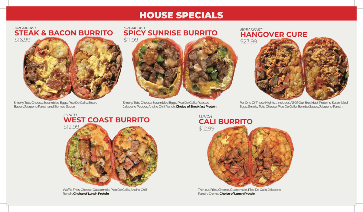 House Specials Menu