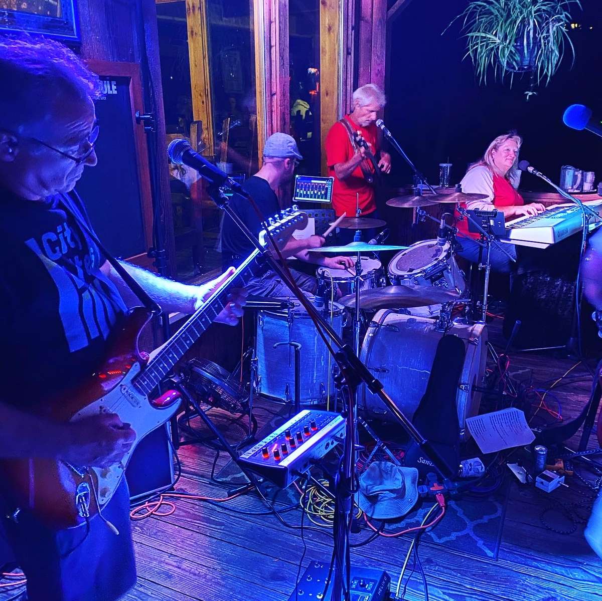 band performing on stage