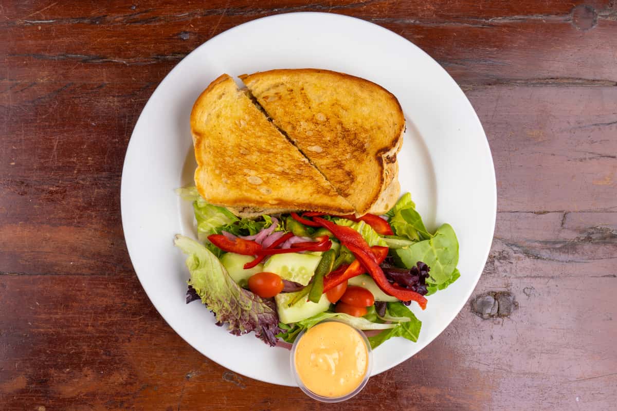 sandwich and salad