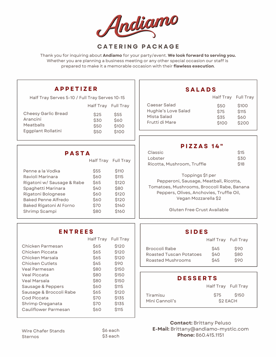catering menu