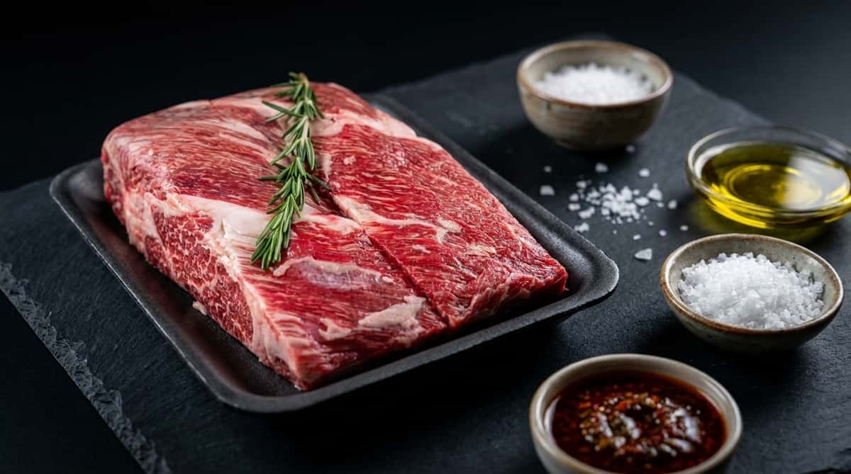 Premium beef roast with rosemary prepared fresh at La Carniceria Prime Meat Market in Indianapolis