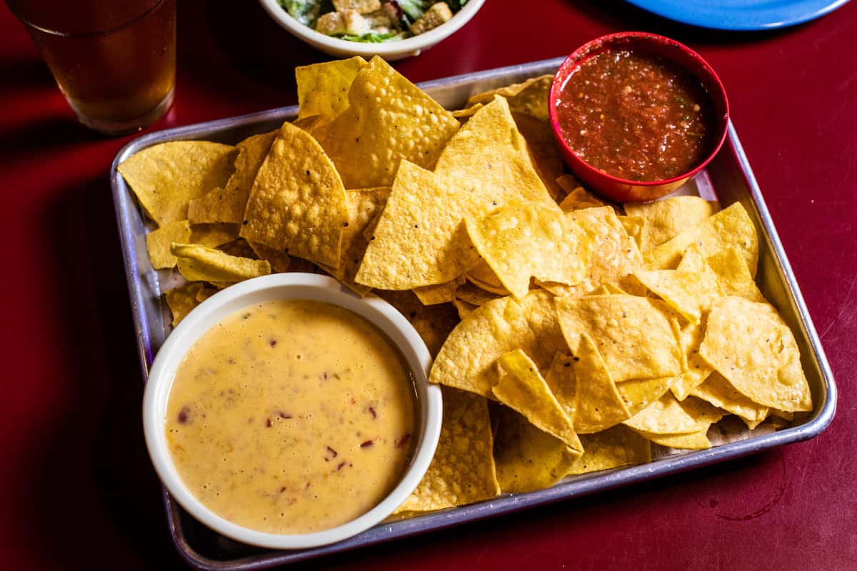 queso with chips