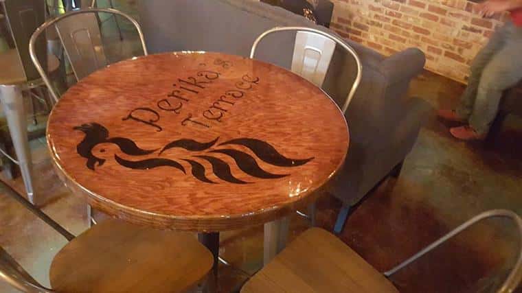 table and chairs