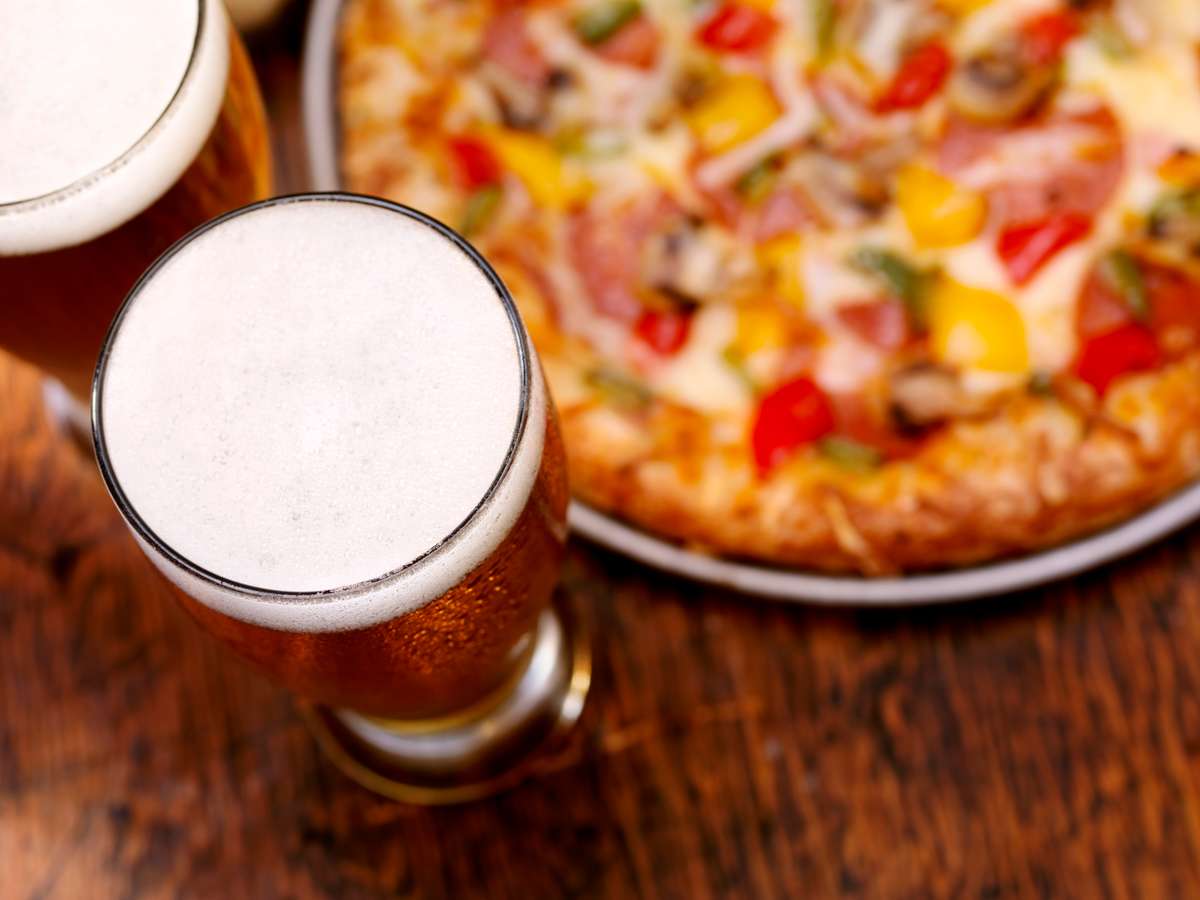 beer and pizza