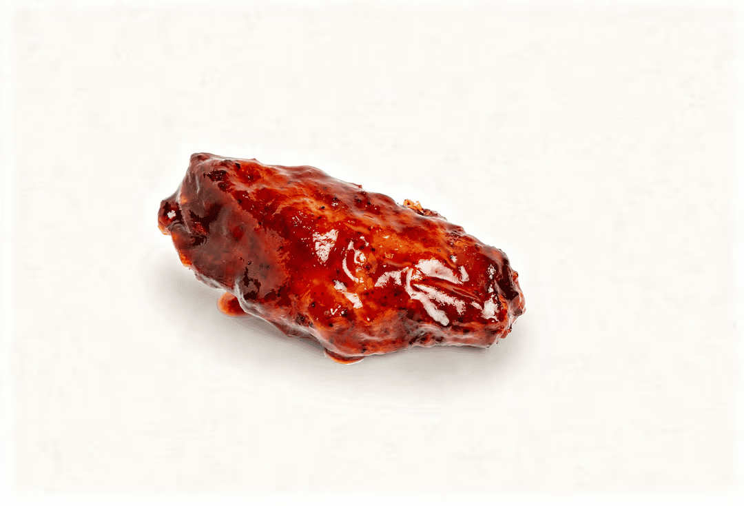 Spicy Honey BBQ flavored chicken wing