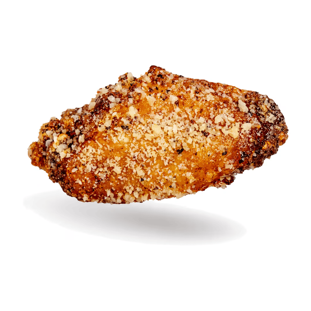 Garlic Parmesan flavored chicken wing