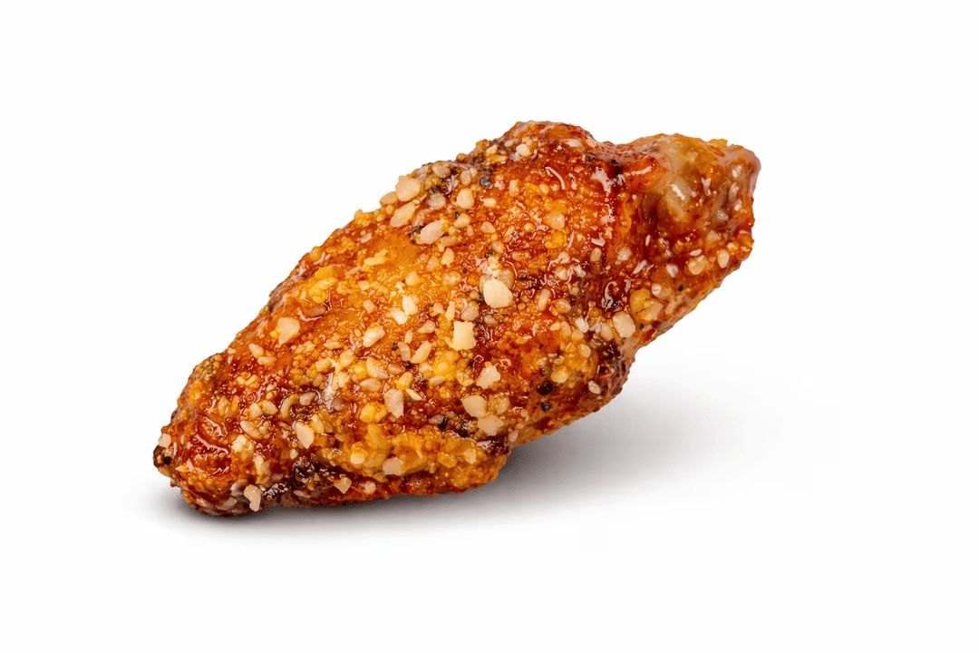 Spicy Garlic Parmesan flavored chicken wing