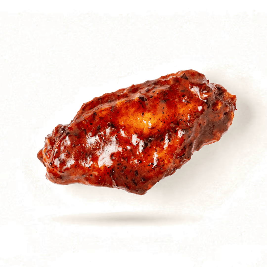 Honey BBQ flavored chicken wing