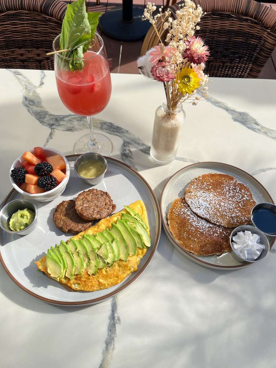 Jupiter Medley and Watermelon Basil mimosa