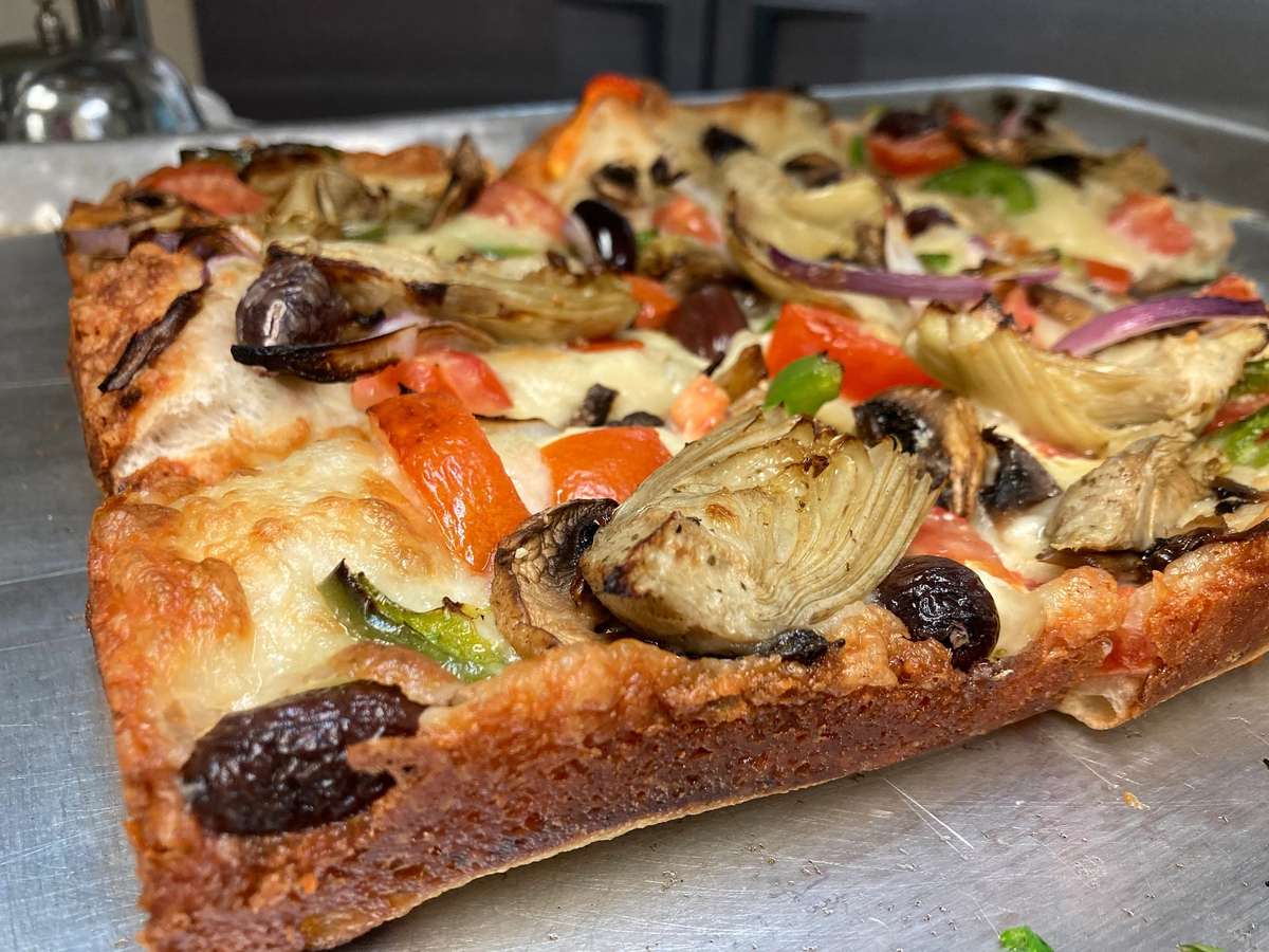 Detroit style pizza