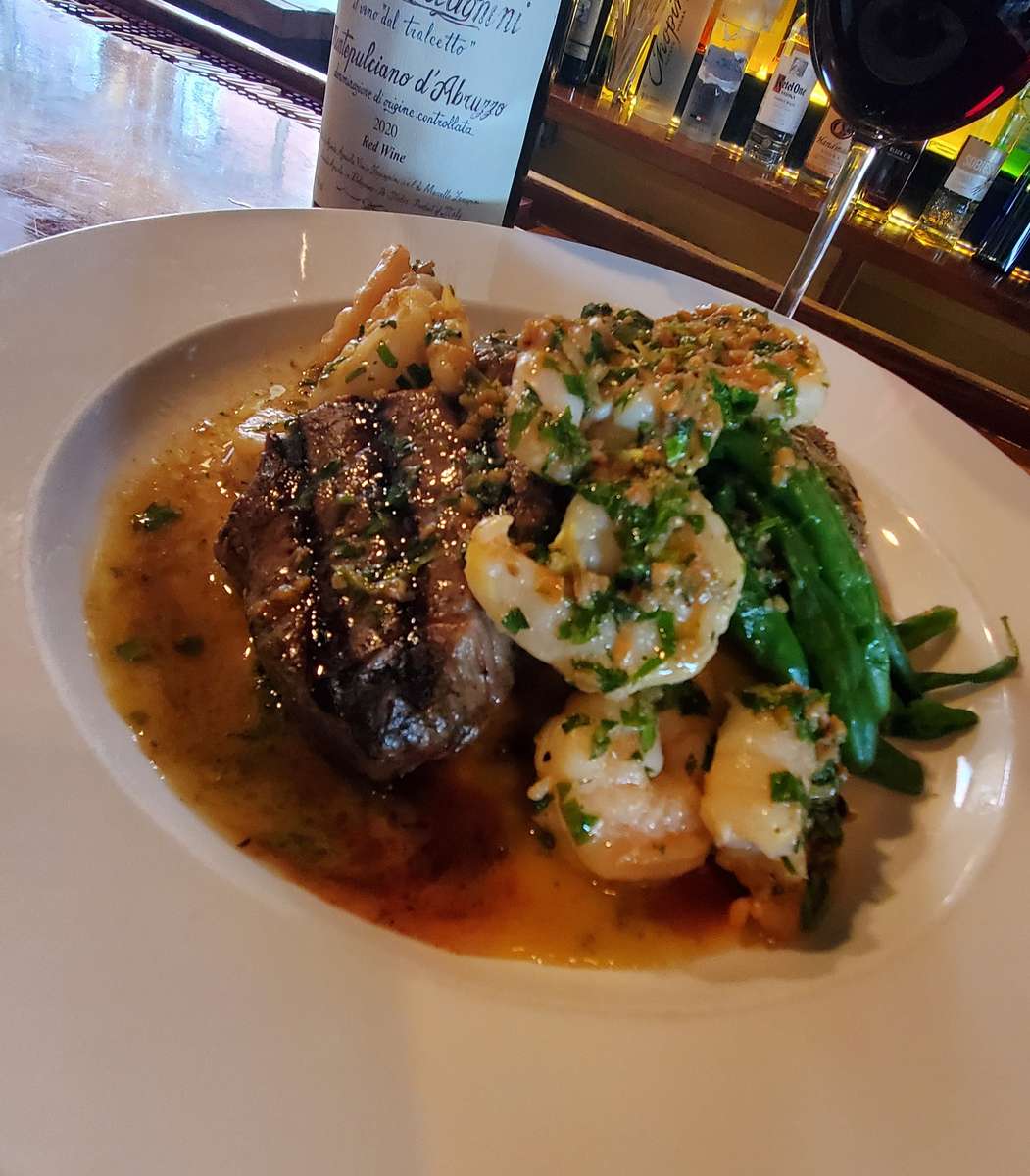 Steak Garlic Shrimp
