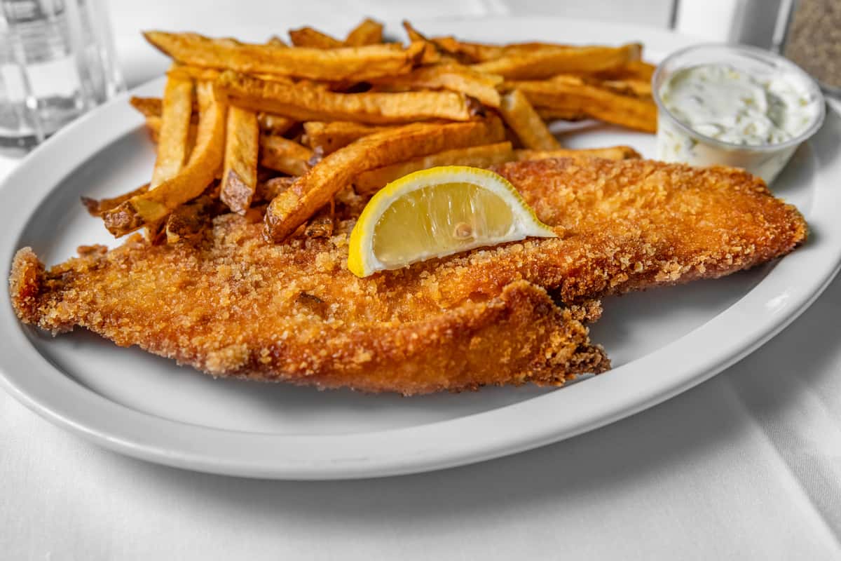 Fried White Fish Dinner, image size:1200x800