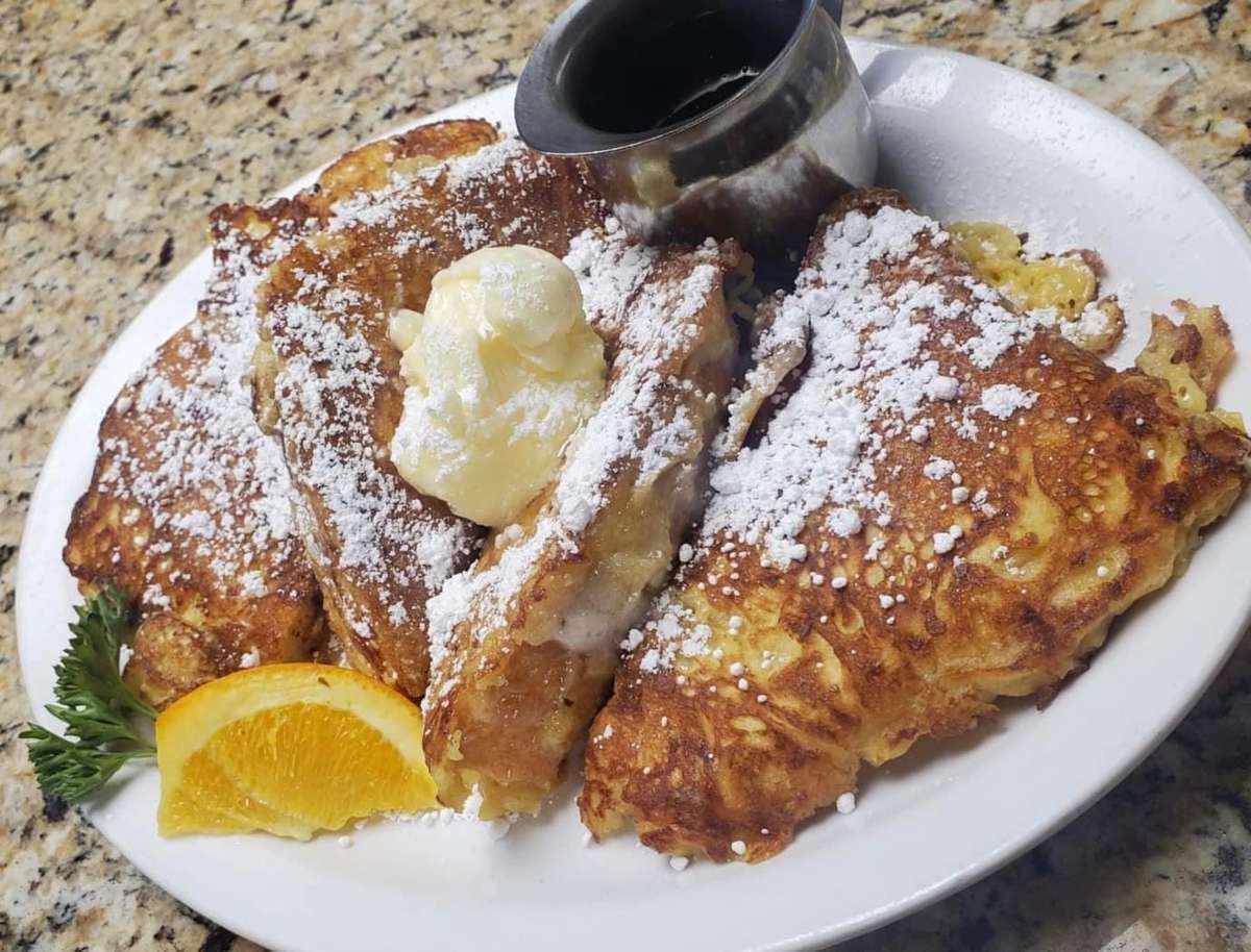 French Toast with Warm Maple Syrup