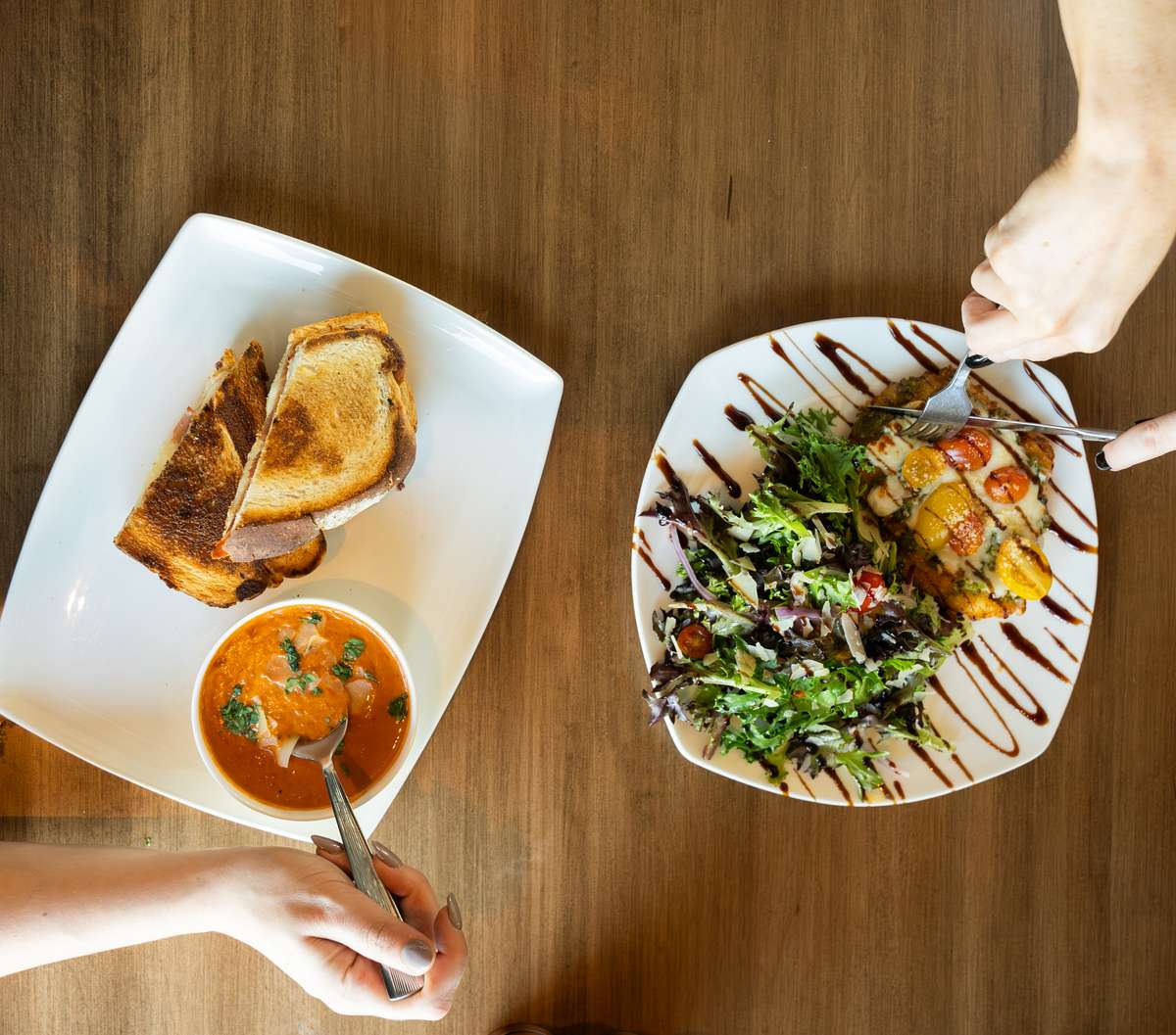 Fontina Grilled Cheese and Chicken Caprese