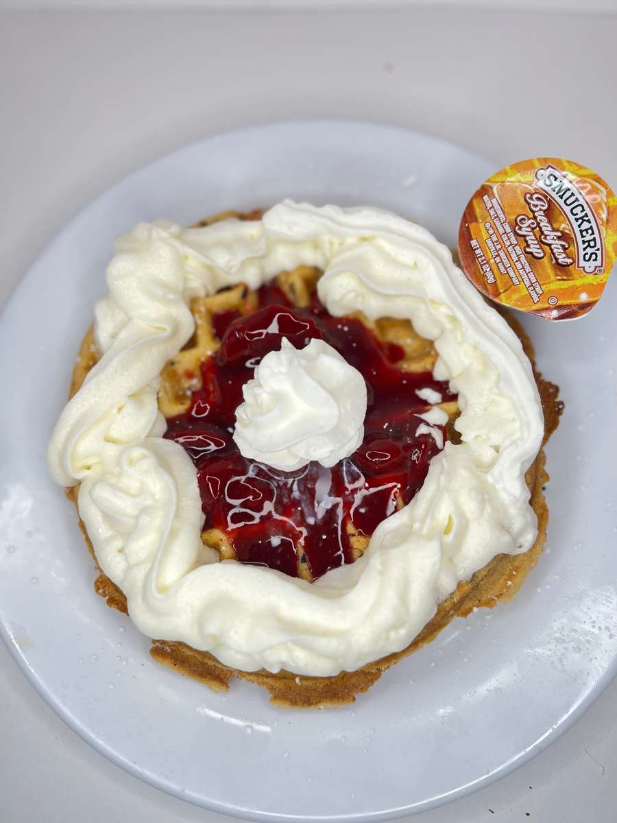 waffle with toppings