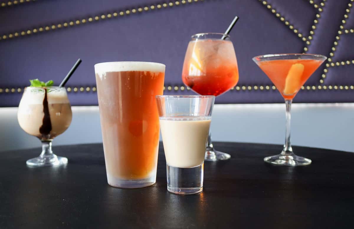 assorted alcohol drinks at giaola